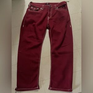 Red True Religion Fleece bobby relaxed Baggy super T pants Size 34
